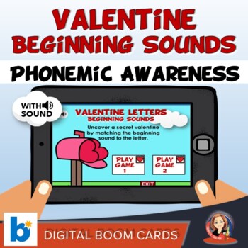 Preview of Valentine's Day Phonemic Awareness Activities Boom Cards