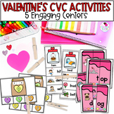 CVC Words Valentine's Day Phonics Activities - CVC Short V