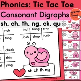 Valentine's Day Phonics Digraphs Phonics Tic Tac Toe Love 