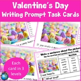 Valentine's Day Picture Writing Prompt Task Cards | Senten