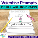 Valentine's Day Picture Writing Prompts with Sentence Starters