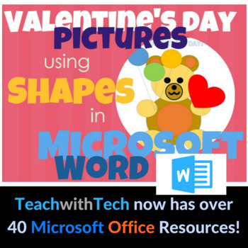 Preview of Valentine's Day Pictures using Shapes in Microsoft Word