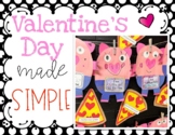 Valentine's Day Pig and Pizza Simple Craft and Writing Pack