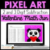 Valentine's Day Pixel Art Math for Google Sheets™ - 2 & 3 
