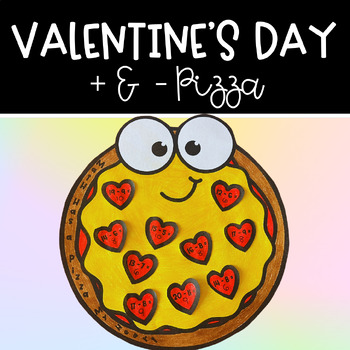 Preview of Valentine's Day Pizza Addition & Subtraction Math Craft