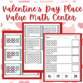Valentine's Day Place Value Math Center for Kindergarten a
