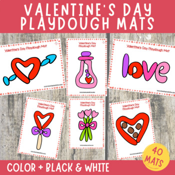 Free Valentines Playdough Printable Mat