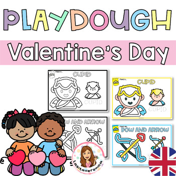 Preview of Valentine's Day Playdough mats. Fine motor. February Centers. Dough mats.