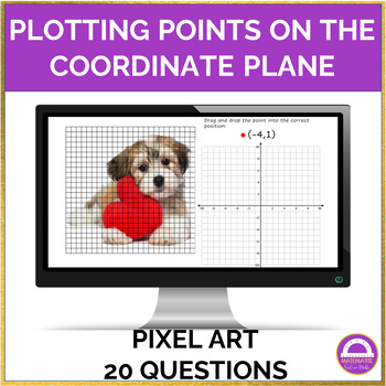 Preview of Plotting Points on the Coordinate Plane | Pixel Art Activity