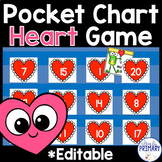 Valentine's Day Math Pocket Chart Game, Numbers, Kindergar