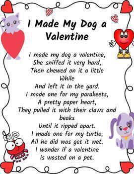 Valentine's Day Poem by KOT'S CLASSROOM TREASURES | TpT