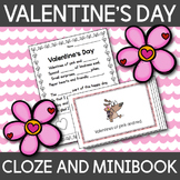 Valentine's Day Poem Cloze Activity and MiniBook - English