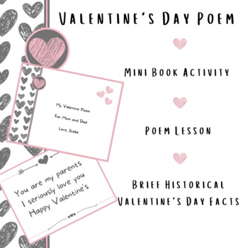 Preview of Valentine's Day Poem Mini Book February Poetry Station