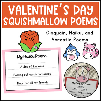 Preview of Valentine's Day Poems with Squishmallow Characters