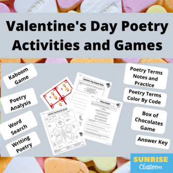 Preview of Valentine's Day Poetry Activities and Games