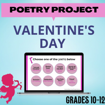 Preview of Valentine's Day Poetry Digital Choice Board - Love, Friendship