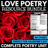 Valentine's Day Poetry Unit - Love Poetry Analysis - Valen