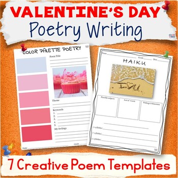 Preview of Valentine's Day Poetry Writing Activity Packet - Ice Breakers Poem Templates