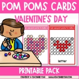Valentine's Day Pom Poms Cards | Fine Motor Skills Practice