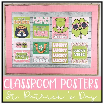 Preview of St. Patrick's Day Posters | March Classroom Decor | Bulletin Board