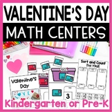 Valentines Day Math Stations or Centers for Preschool, Pre