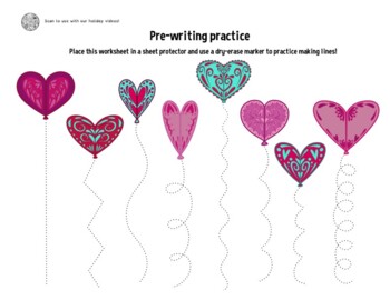 Preview of Valentine's Day Pre-Writing Activity (Fine Motor Skills!)