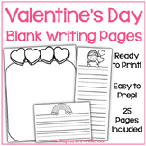 Valentine's Day Preschool Blank Writing Pages