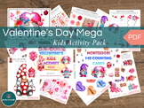 Valentine's Day Preschool Printable Kids Activity, 57 Page