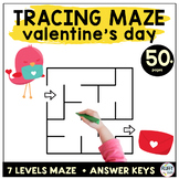 Valentine's Day Preschool Tracing Lines Maze for Fine Motor