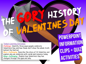 Preview of Valentine's Day Presentation, Quiz and Activities