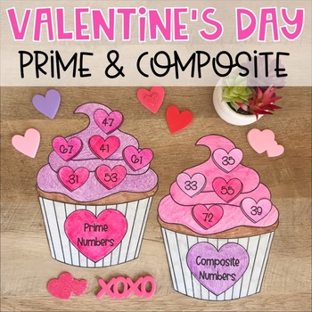 Preview of Valentine's Day Prime and Composite Numbers Activity