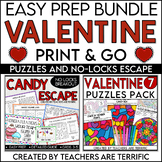 Valentine's Day No Locks Candy Escape and Puzzle Pack BUNDLE