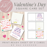 Valentine's Day Printable | 3 Blank Print-Ready Mini Cards