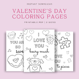 Valentine's Day Printable | 8 COLORING PAGES