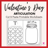 Valentine's Day Printable Articulation Cut and Paste for S