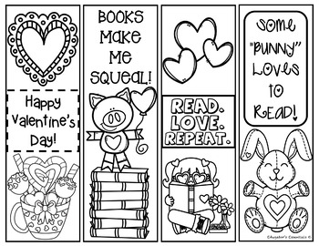 valentines day i love to read printable bookmarks by