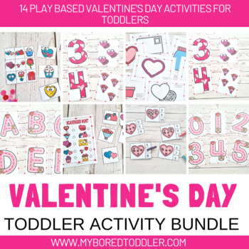 Preview of Valentine's Day Printable Bundle for Toddlers and Preschoolers