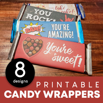Preview of Printable Candy Wrappers for Holidays, Birthdays, Parties, and More!