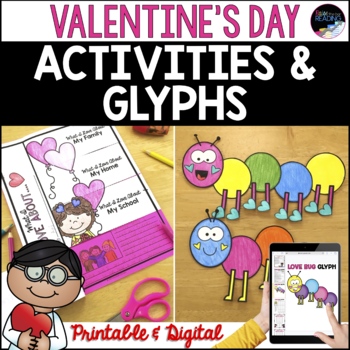 Preview of Valentine's Day Activities, Crafts, Writing, and Bulletin Board Door Decor