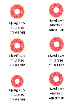 Valentine's Day Printable - Donuts by Riley Basham | TPT