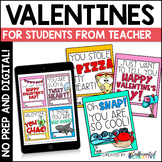 Valentine's Day Printable and Digital Cards From Teacher
