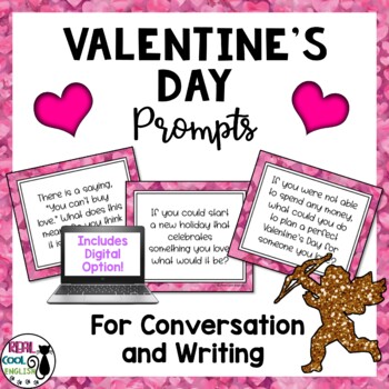 Preview of Valentine's Day Prompts for Discussion and Journal Writing | Paperless Option