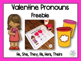 Valentine's Day Pronouns Freebie for Speech Therapy