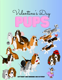 Valentine's Day Puppies Dogs Basset Hounds Clip Art Set