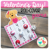 Valentine's Day Puppy Roll and Cover Game