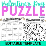 Valentines Day Puzzle Template