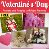 Valentine`s Day Posters and Puzzle Game with Real Pictures FREE