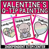 Valentine's Day Q Tip Painting Valentine's Day Craft