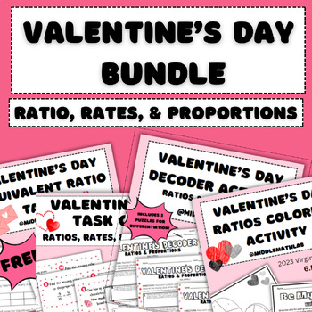 Preview of Valentine's Day Ratios, Rates, & Proportions Bundle