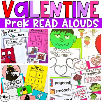 Preview of Valentine's Day Read Aloud Bundle for PREK-February Activities and Crafts